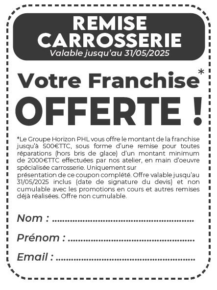 coupon franchise carrosserie camping car